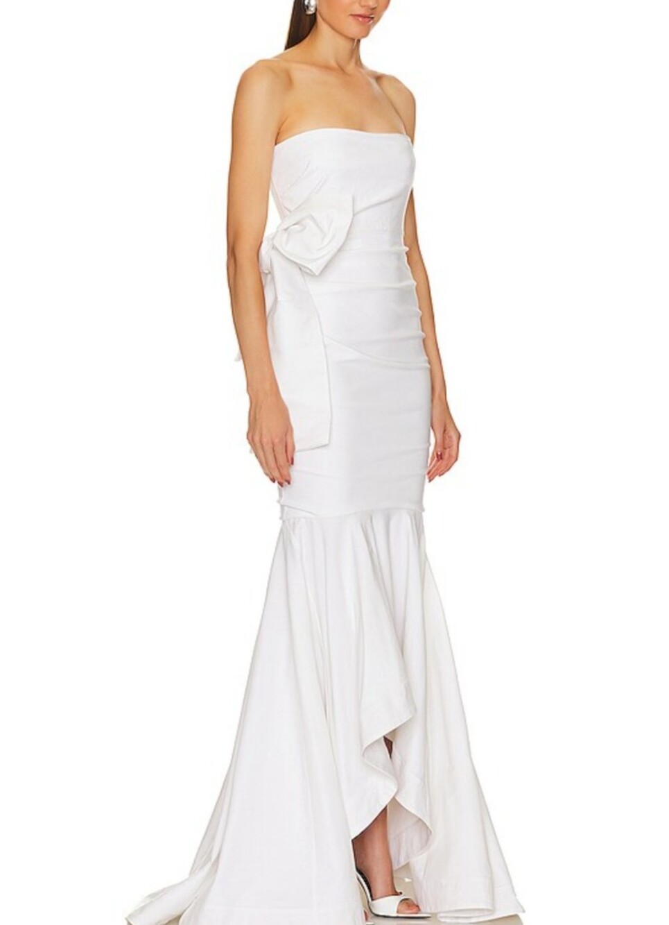 Michael Costello stunning Strapless Ivory Gown w/Side Bow size S new with Tags